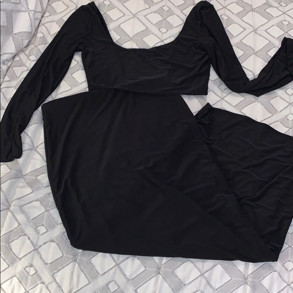 2 Piece High Waisted skirt and crop top